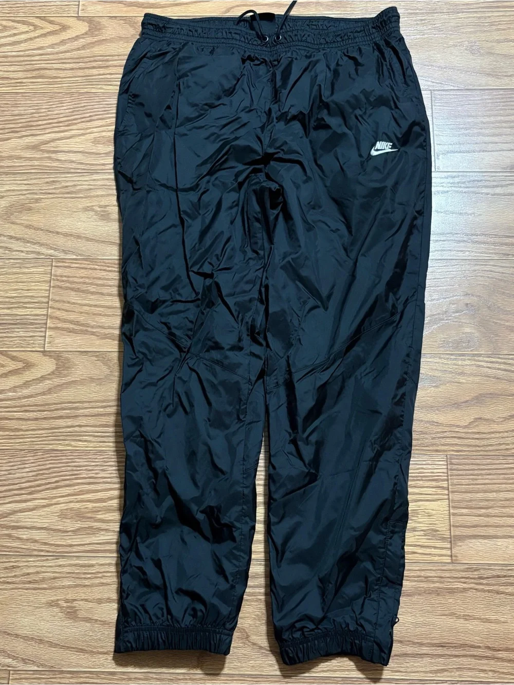 Vintage Nike Black Nylon Track Pants Joggers Running XL